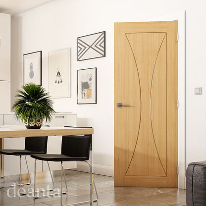 Deanta Internal Oak Sorrento Fire Door FD30 Fully Finished