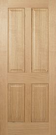 Internal Oak Regency Victorian 4 Panel Pre-Finished Door Fire Rated Door