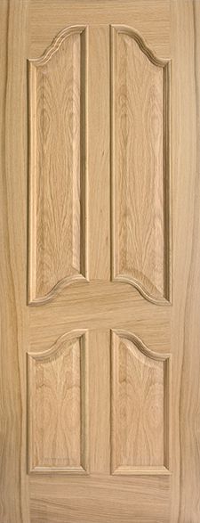 Internal Oak Richelieu 4 Panel Door With Raised Moulds