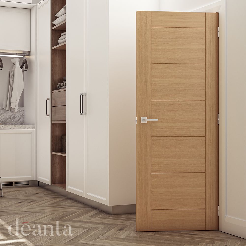 Deanta Internal Oak Seville Fire Door Pre-Finished FD30