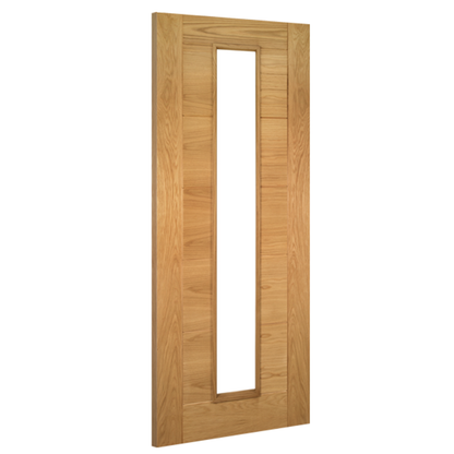 Deanta Internal Oak Seville Glazed 1L Door Fully Finished