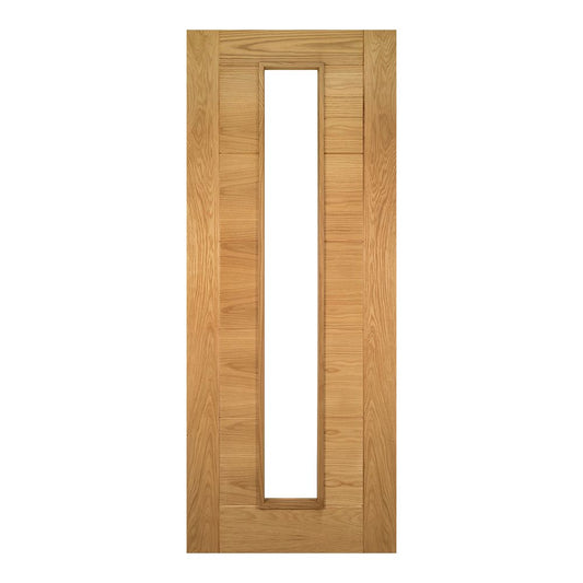 Deanta Internal Oak Seville Glazed Fire Door Pre-Finished FD30