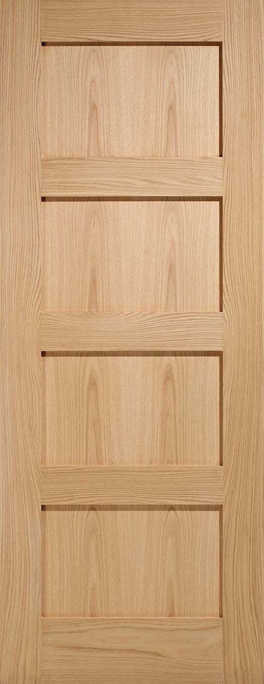 Internal Oak Shaker Snowdon 4 Panel Shaker Door