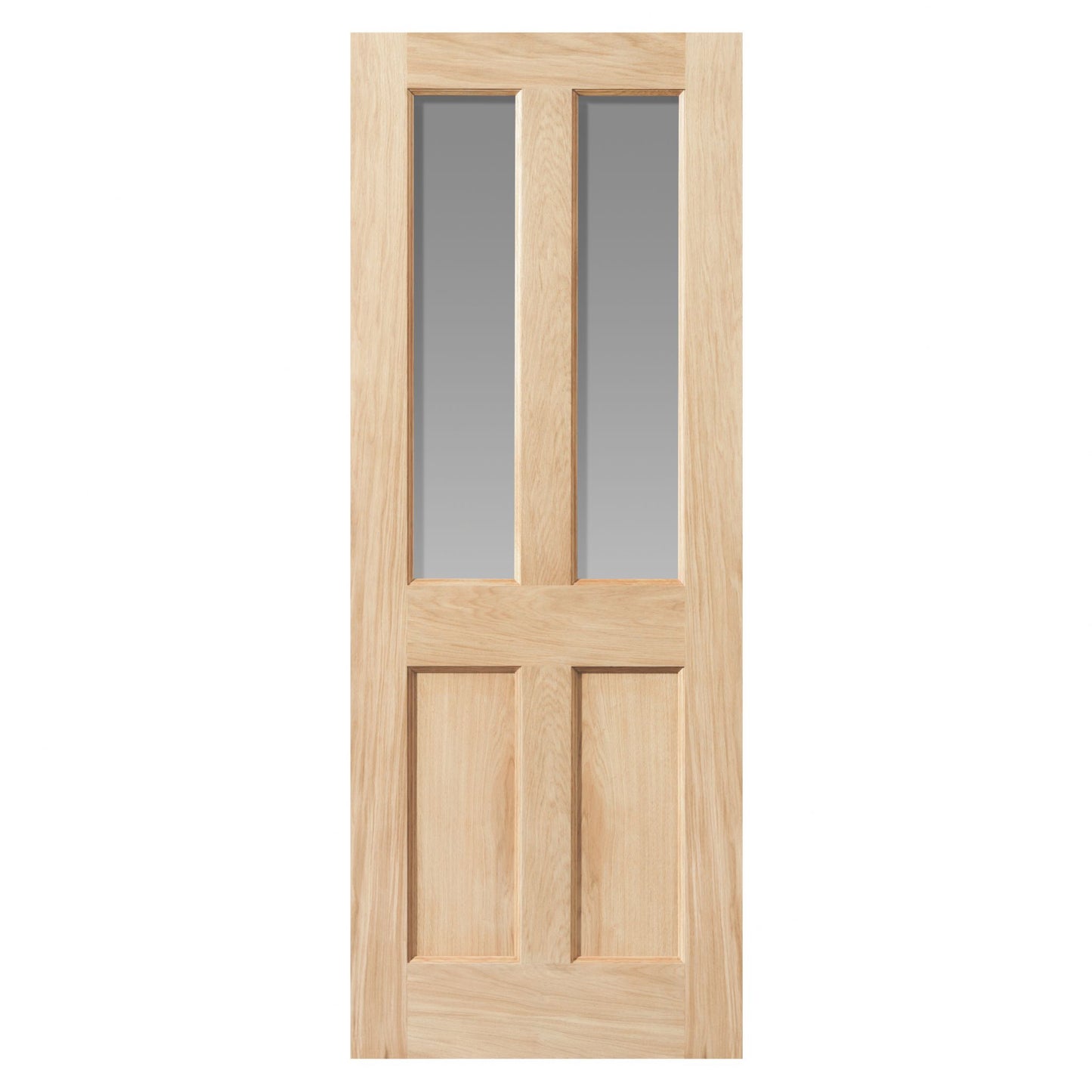 Internal Oak Severn Glazed 2L Shaker Door Flat Panels