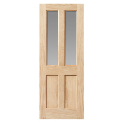 Internal Oak Severn Glazed 2L Shaker Door Flat Panels