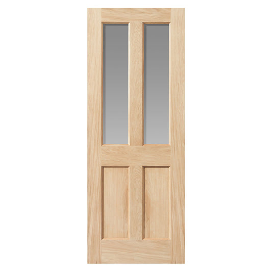 Internal Oak Severn Glazed 2L Shaker Door Flat Panels