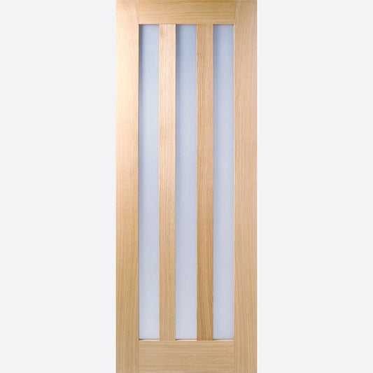 Internal Oak Utah Door Prefinished With Clear Glass 3 Light