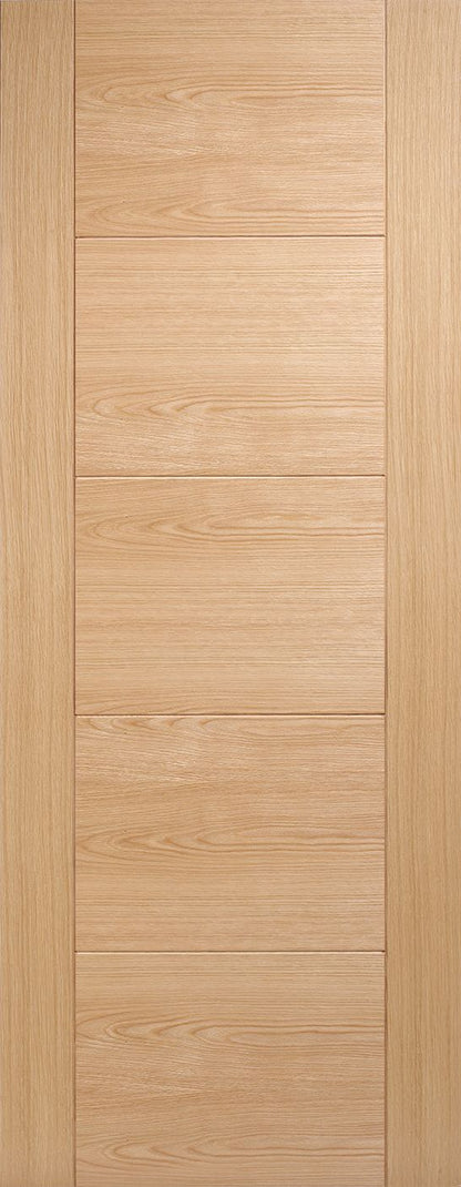 Internal Oak Vancouver Oak 5 Panel Fire Door FD30 Fully Finished