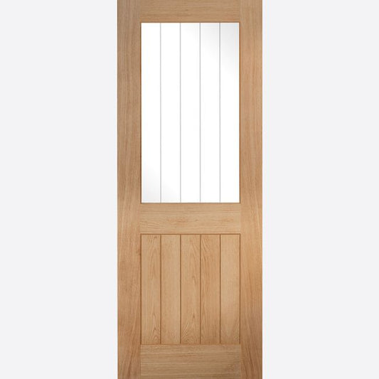 Internal Oak Windsor Glazed Door With Top Half Glazed