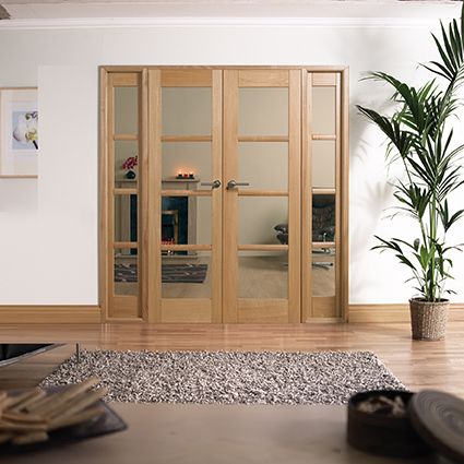 Internal Oslo Oak W6 Room Divider 2031 x 1904mm