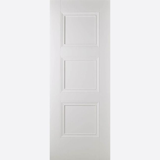 Internal White Amsterdam 3 Panel Fire Rated Door