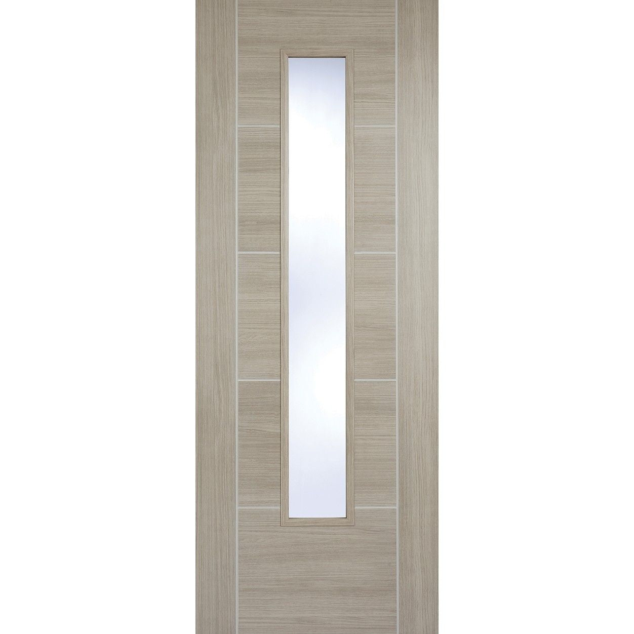 Internal Vancouver Light Grey Glazed Laminate Door