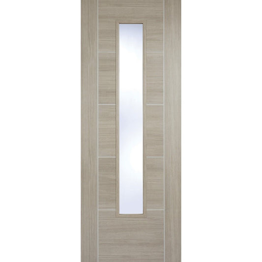 Internal Vancouver Light Grey Glazed Laminate Door