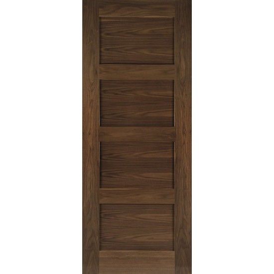 Deanta Internal Walnut Coventry Door Pre-Finished Shaker 4 Panel