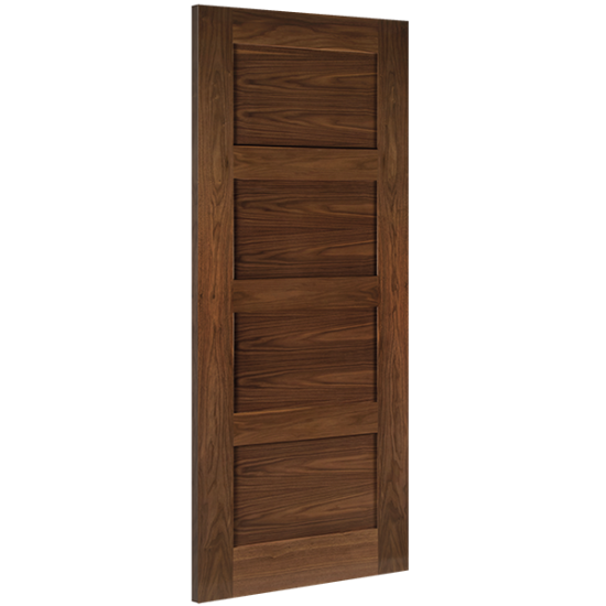 Deanta Internal Walnut Coventry Door Pre-Finished Shaker 4 Panel