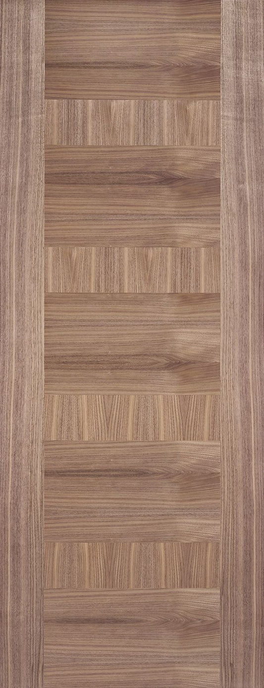 Internal Walnut Monaco Panelled Half Hour Fire Door