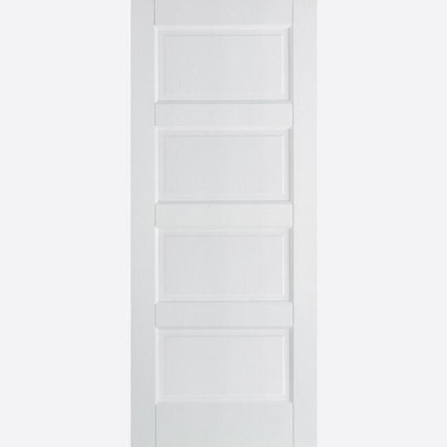 Internal White Contemporary 4 Panel Door Panelled