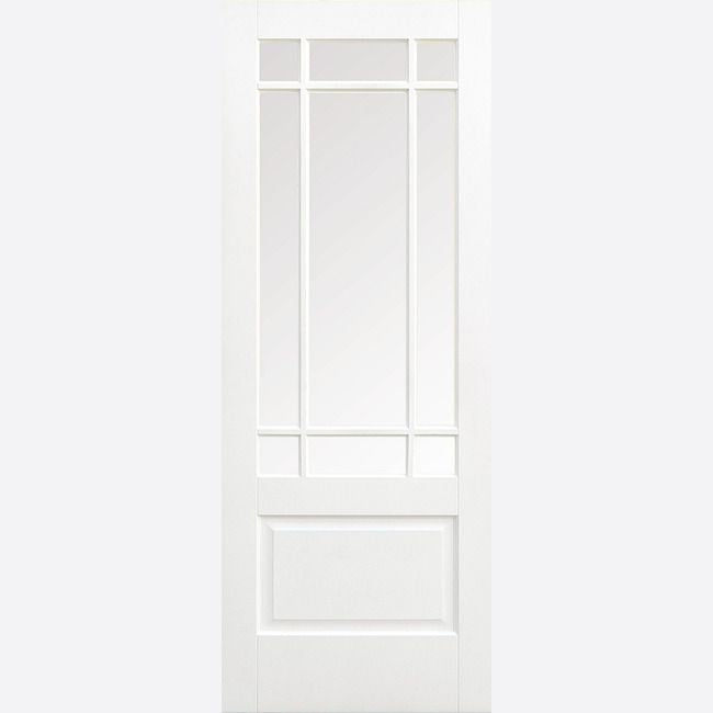 Internal White Downham Glazed Door With Clear Bevelled Glass