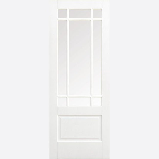 Internal White Downham Glazed Door With Clear Bevelled Glass