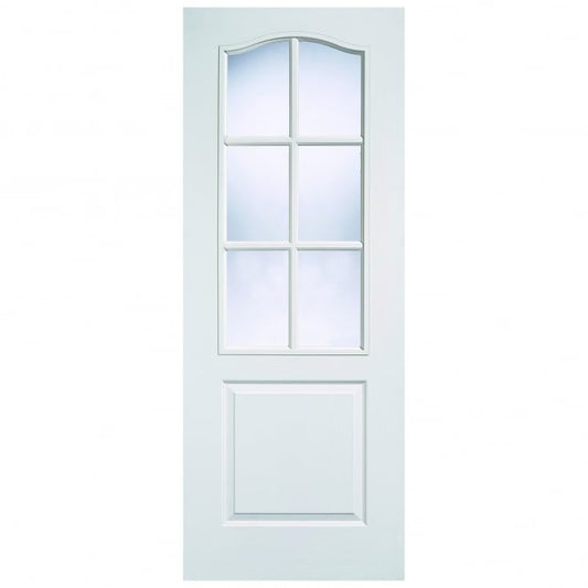 Internal White Moulded Classic 6L Door with Clear Glass