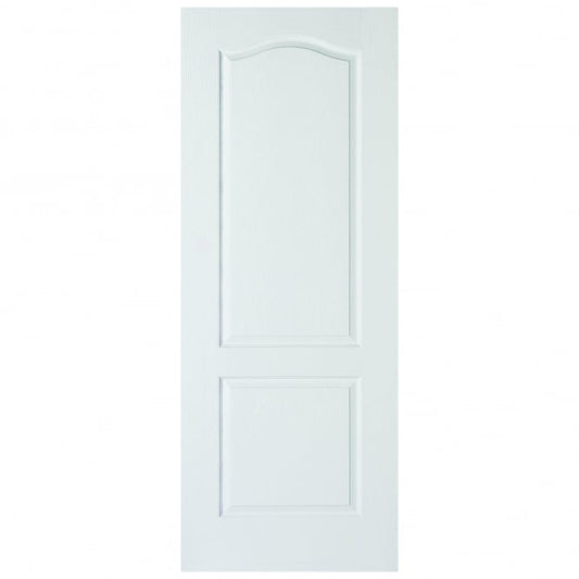 Internal White Moulded 2 Panel Classical Door With Arch Top Panel