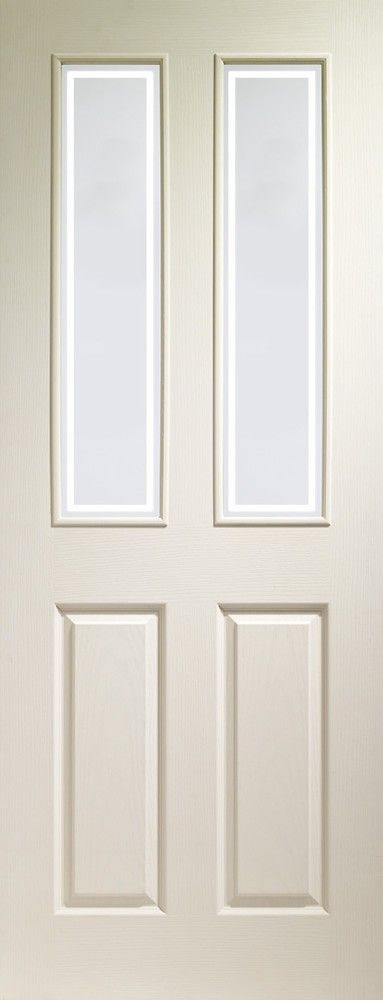 Internal White Moulded Victorian Door With Forbes Glass