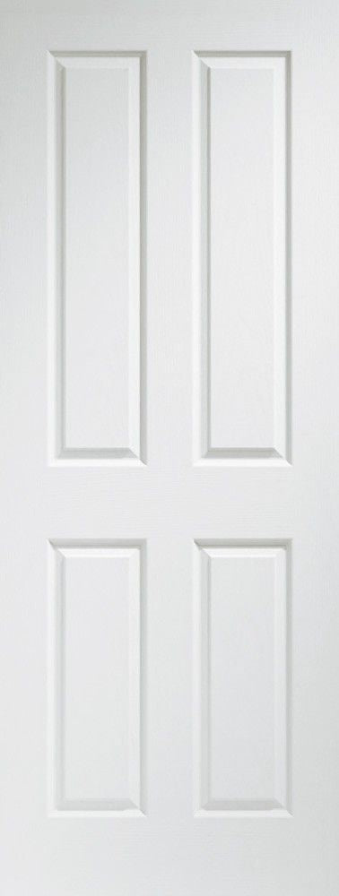 Internal White Pre-Finished White Moulded Victorian 4 Panelled Door