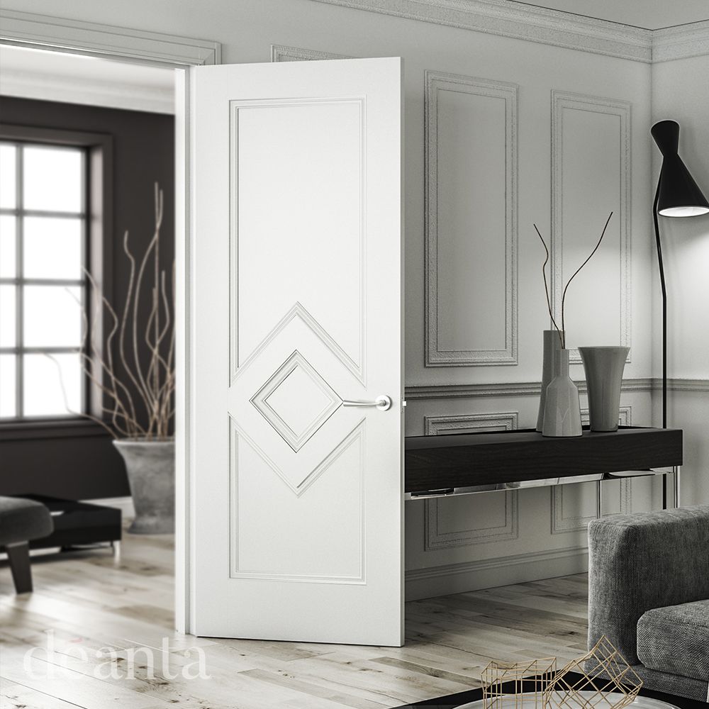 Deanta Internal White Primed Ascot Door