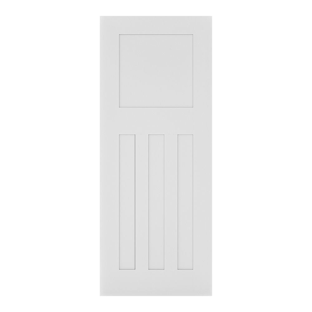 Deanta Internal White Primed Cambridge Fire Door 1930s Style