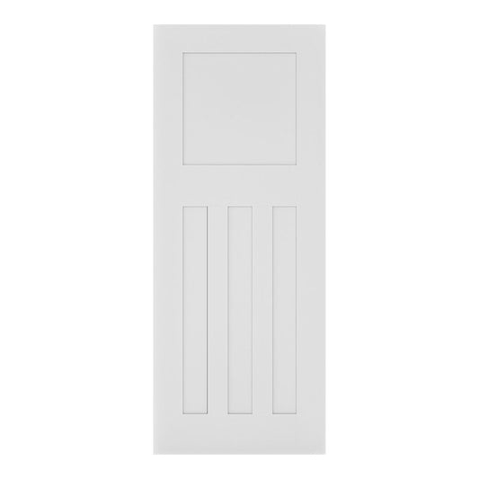 Deanta Internal White Primed Cambridge Fire Door 1930s Style