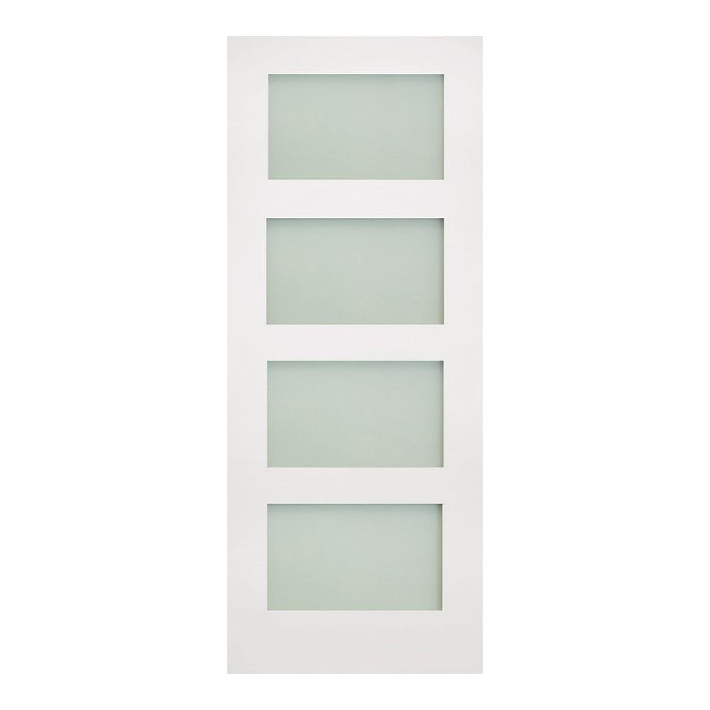 Deanta Internal White Coventry Shaker Frosted Glazed Door Primed