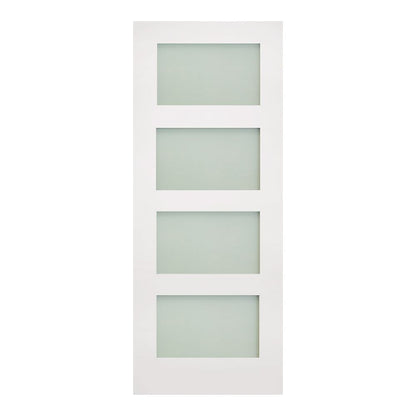 Deanta Internal White Coventry Shaker Frosted Glazed Door Primed