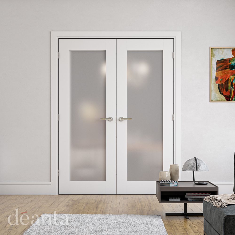 Deanta nternal White Primed Denver Frosted Glazed Door Shaker 1L