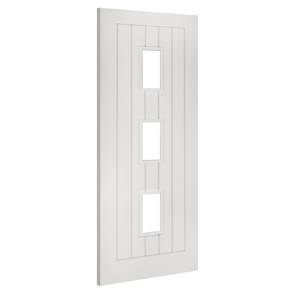 Deanta Internal White Primed Ely 3L Glazed Fire Door FD30