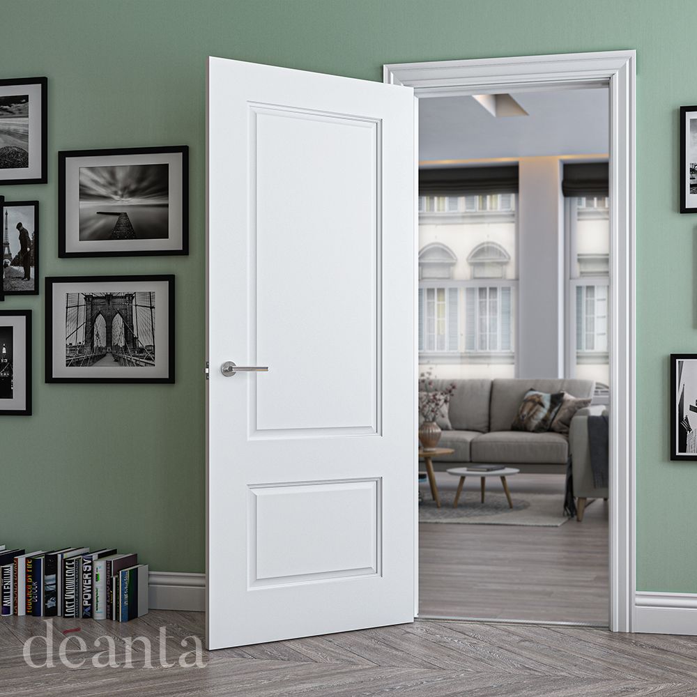 Deanta Internal White Primed Madison Shaker Door 2 Panel