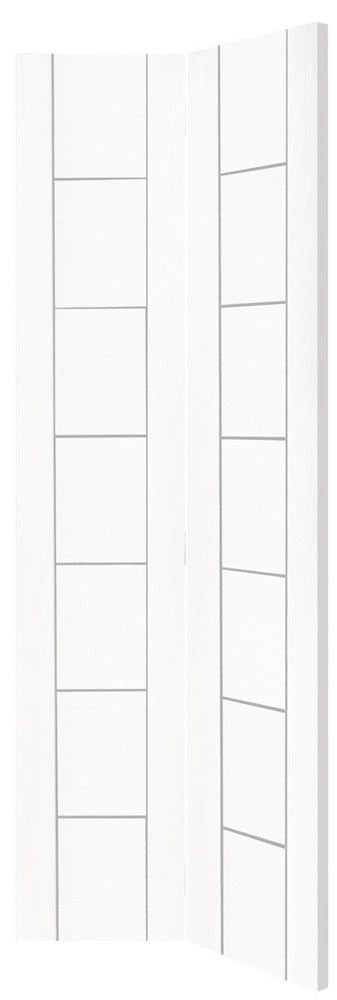 Internal White Primed Palermo Bi-Fold Panelled Door