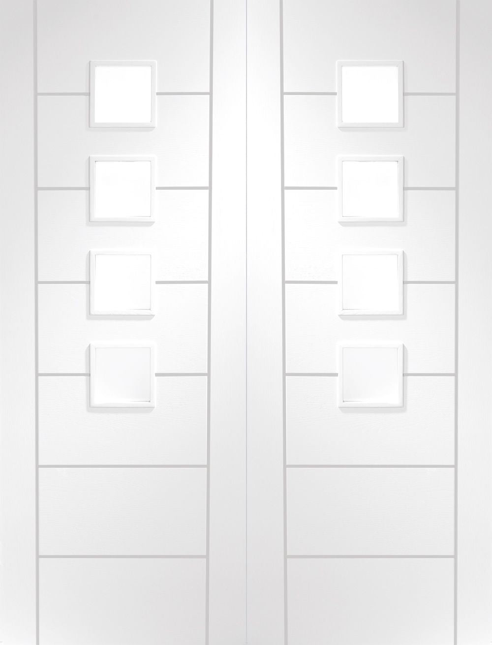 Internal White Primed Palermo Door With Obscure Glass