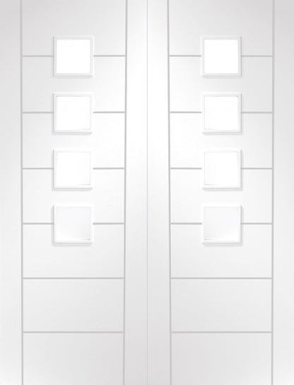 Internal White Primed Palermo Door With Obscure Glass