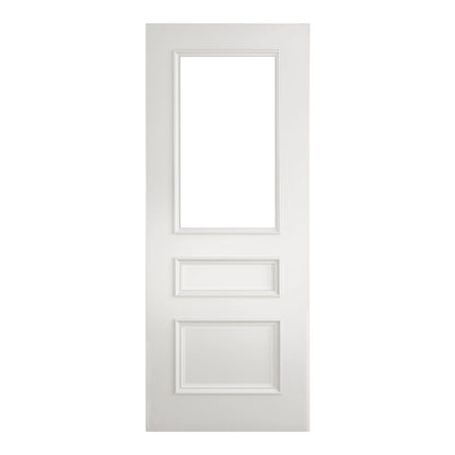 Deanta Internal White Primed Windsor Glazed Door Clear Bevelled Glass