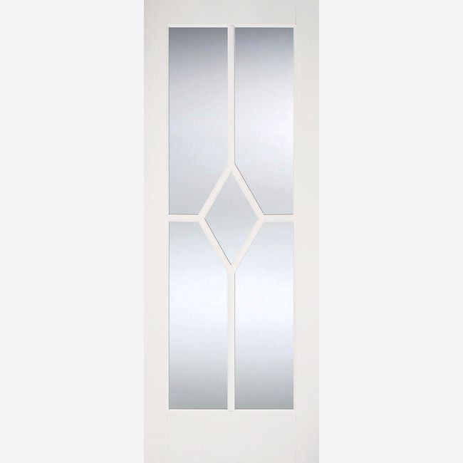 Internal White Reims Glazed Door With Clear Glass