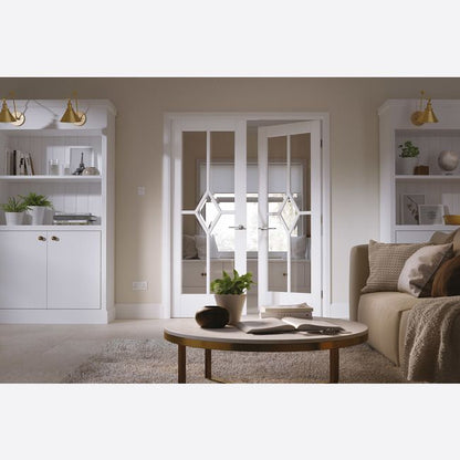 Internal White Reims Glazed Pair Of French Doors