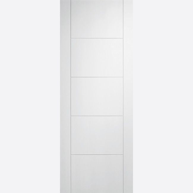 Internal White Vancouver 5 Panel Fire Rated Door FD30