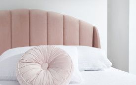 Pettine End Lift Ottoman Bed 135cm Blush Pink