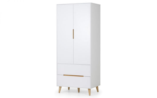 Julian Bowen Alicia White 2 Door Combination Wardrobe