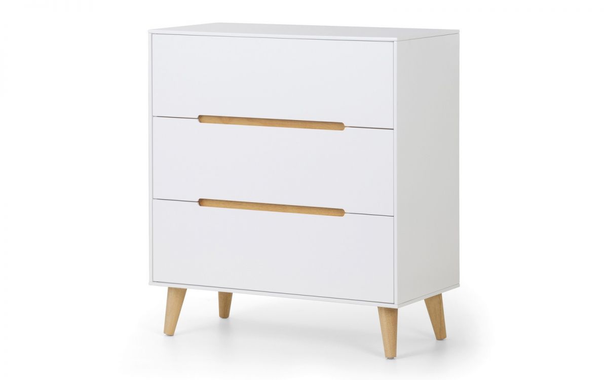 Julian Bowen Alicia White 3 Drawer Chest Of Drawers