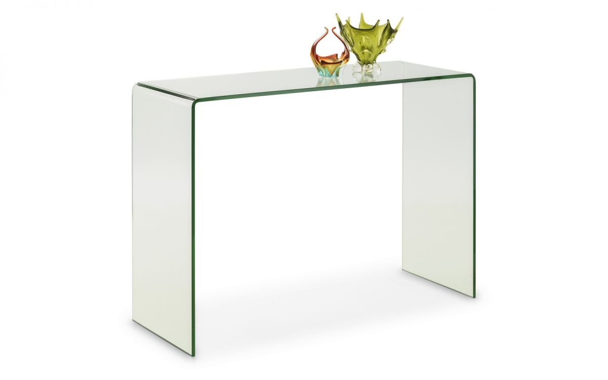 Julian Bowen Amalfi Bent Glass Console Table