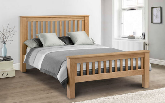 Julian Bowen Amsterdam Oak Double Bed High Foot End