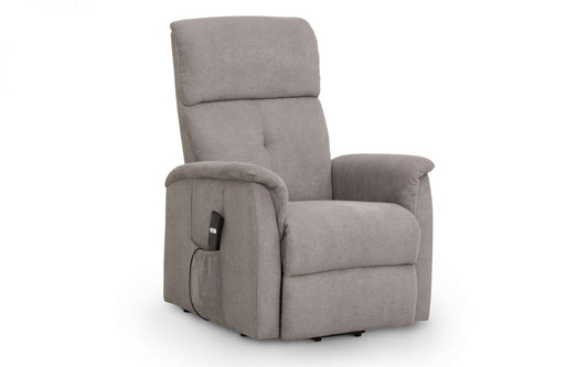 Julian Bowen Ava Rise & Recline Chair Taupe Fabric