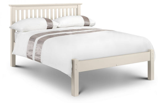 Julian Bowen Barcelona Double Bed Low Foot End Stone White