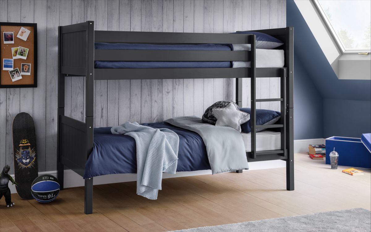 Julian Bowen Bella Bunk Bed Anthracite Finish